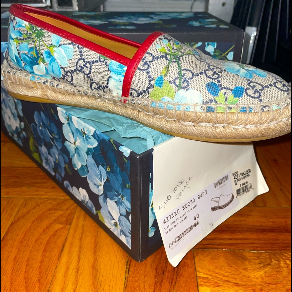 GUCCI - GG Logo Floral Bloom Espadrilles